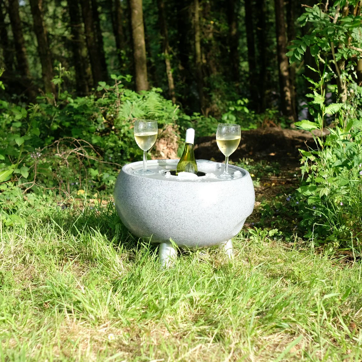 Outside Gang Drinks Cooler Table - Moon Grey Short Legs - Image 4